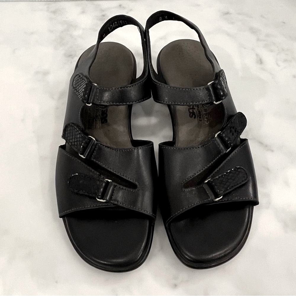 SAS Tabby Slingback Sandal Black Size 8 Medium Tripad Comfort